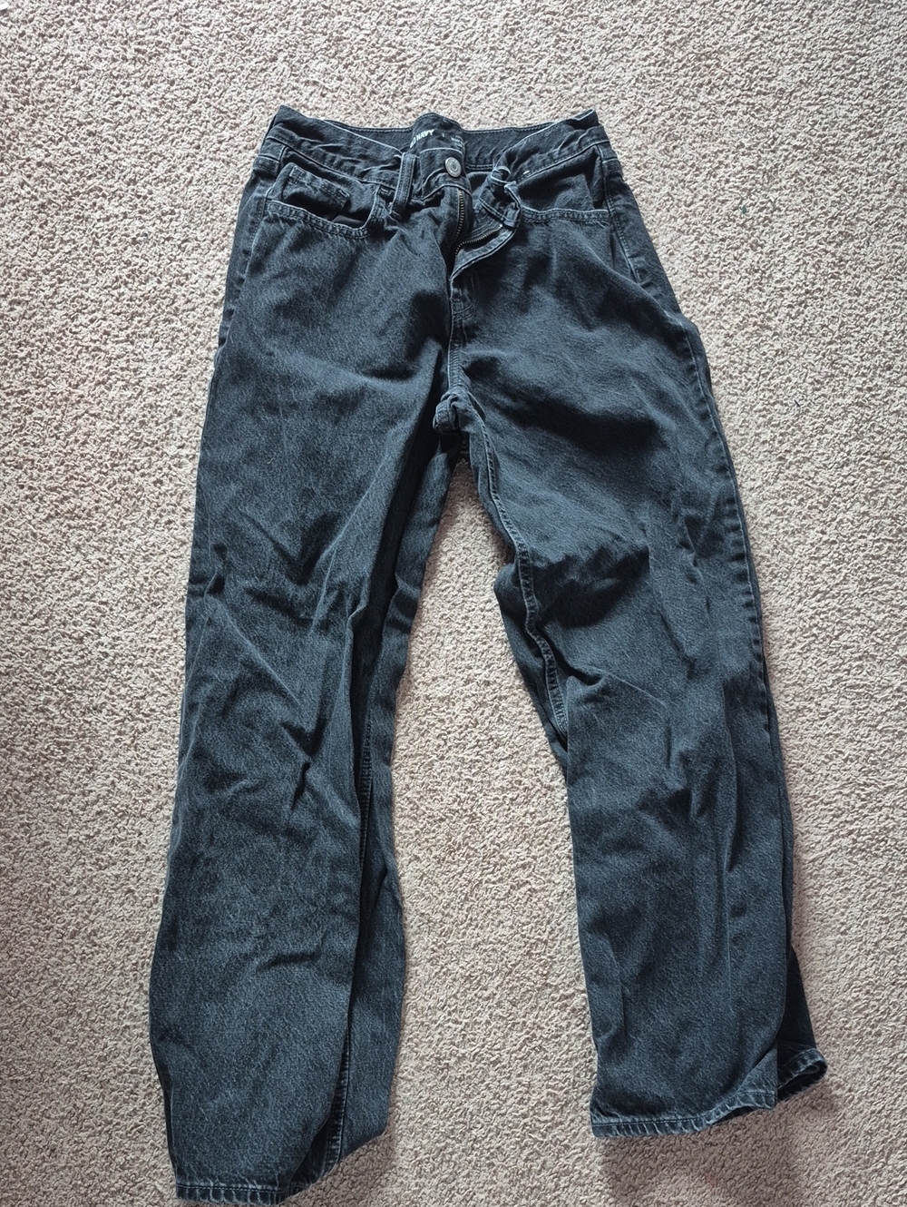 Old Navy Straight Leg Jeans in Washed Black